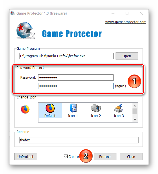 Защита Firefox паролем