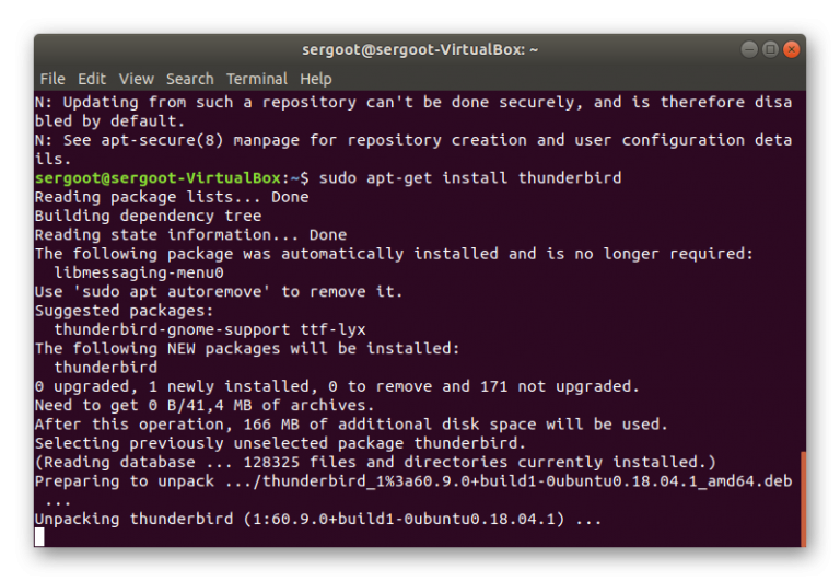 Как установить thunderbird в linux